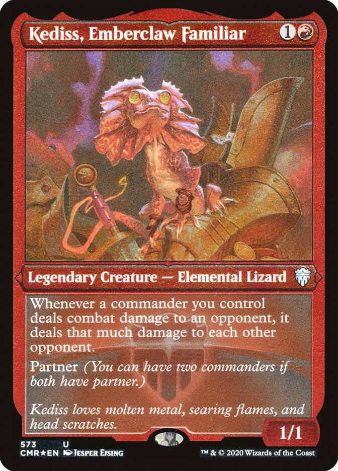 Kediss, Emberclaw Familiar - Etched Foil