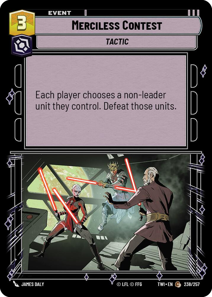 Merciless Contest, Twilight of the Republic Card Art