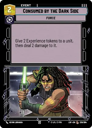 Consumed by the Dark Side, Legends of the Force Card Art