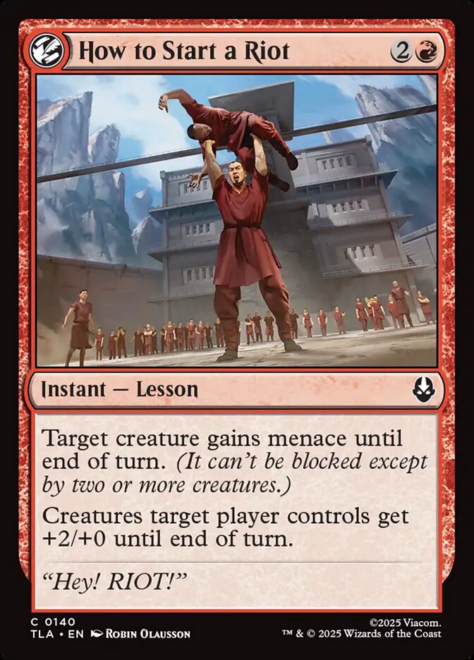 How to Start a Riot, Avatar: The Last Airbender Card Art