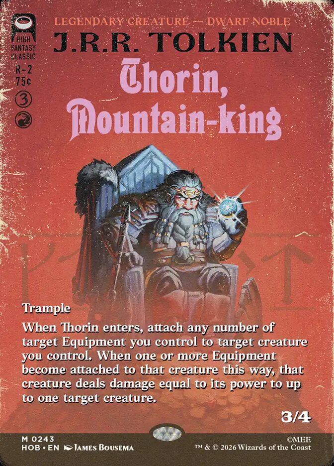 Thorin, Mountain-king, The Hobbit Card Art