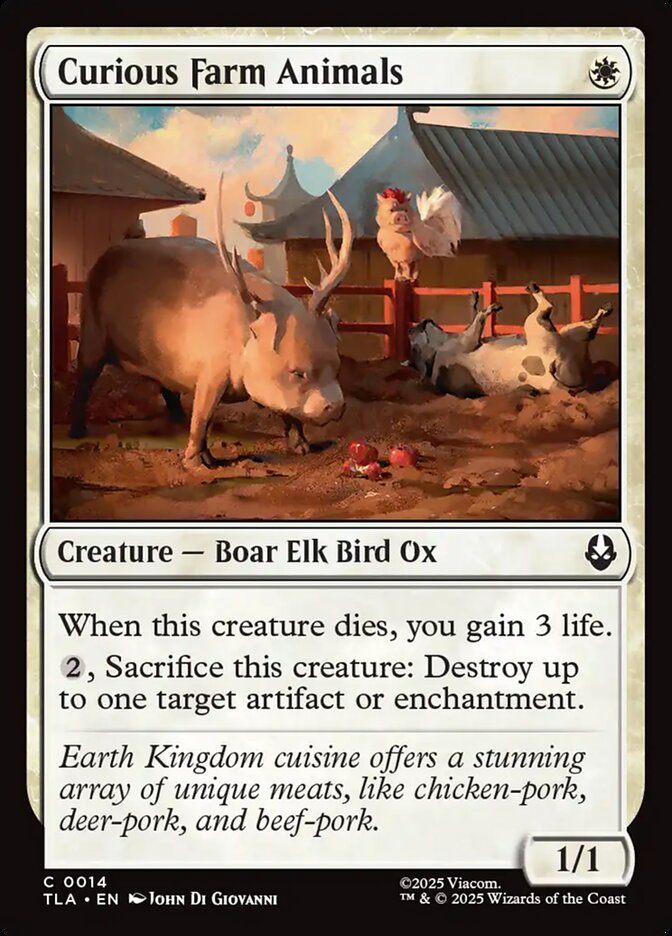 Curious Farm Animals, Avatar: The Last Airbender Card Art