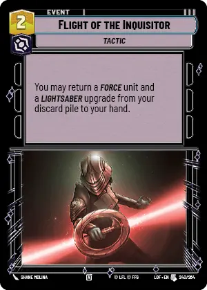 Flight of the Inquisitor, Legends of the Force Card Art