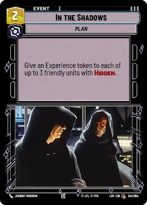 In the Shadows, Legends of the Force Card Art