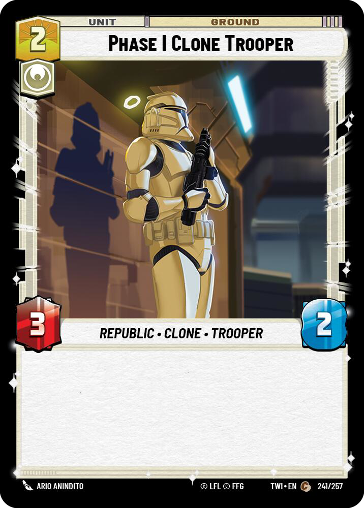 Phase I Clone Trooper, Twilight of the Republic Card Art