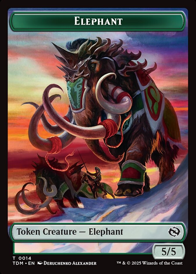 Elephant, Tarkir: dragonstorm tokens Card Art