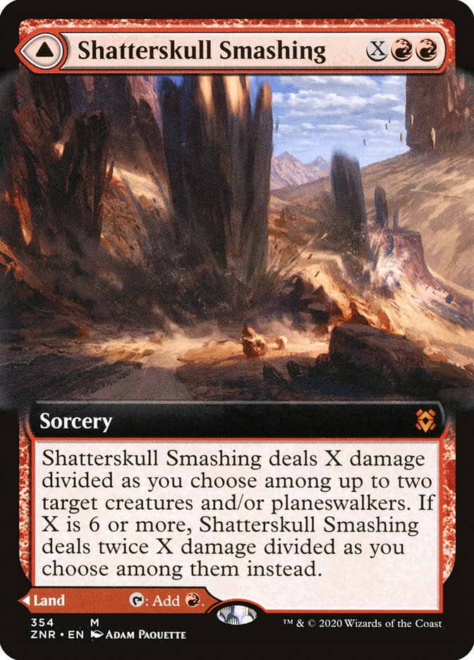 Shatterskull Smashing // Shatterskull, the Hammer Pass, Zendikar rising Card Art