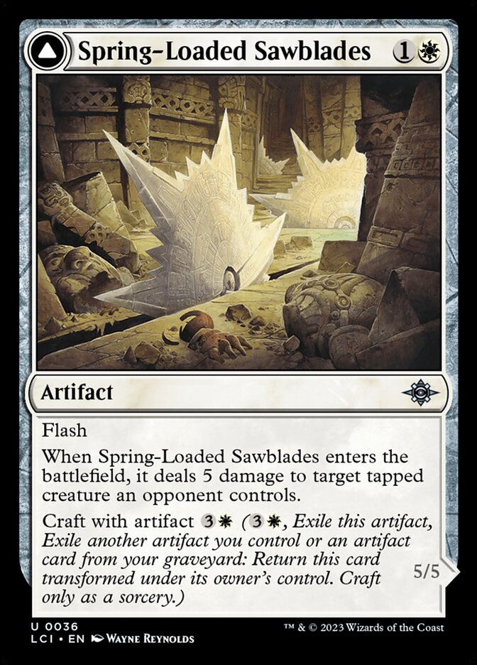 Spring-Loaded Sawblades // Bladewheel Chariot, The lost caverns of ixalan Card Art