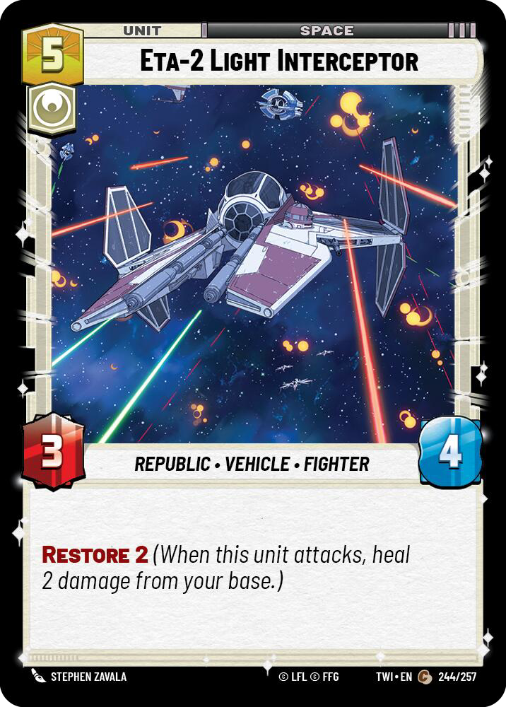 Eta-2 Light Interceptor, Twilight of the Republic Card Art