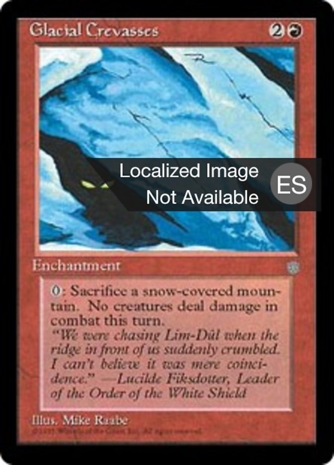 Glacial Crevasses, Ice Age Card Art