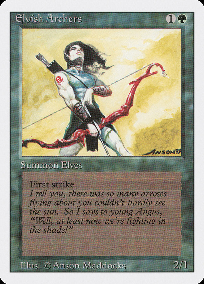 Elvish Archers, Revised edition Card Art