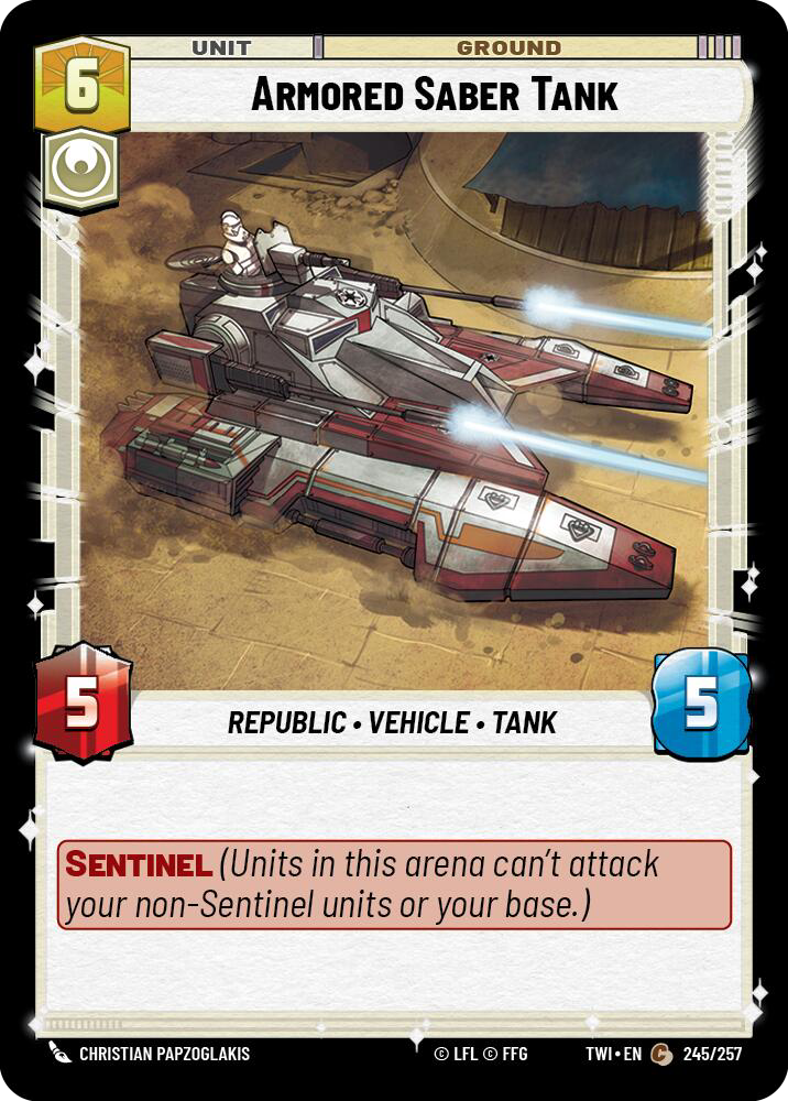 Armored Saber Tank, Twilight of the Republic Card Art