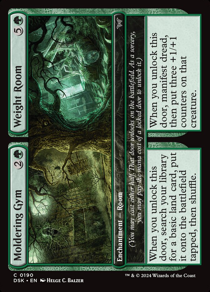Moldering Gym // Weight Room, Duskmourn: House Of Horror Card Art