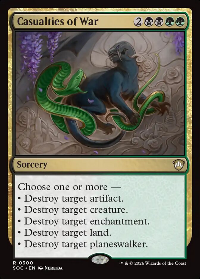 Casualties of War, Secrets Of Strixhaven Commander Card Art