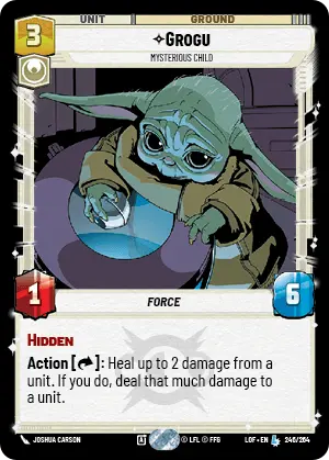 Grogu, Mysterious Child, Legends of the Force Card Art