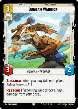 Gungan Warrior, Legends of the Force Card Art