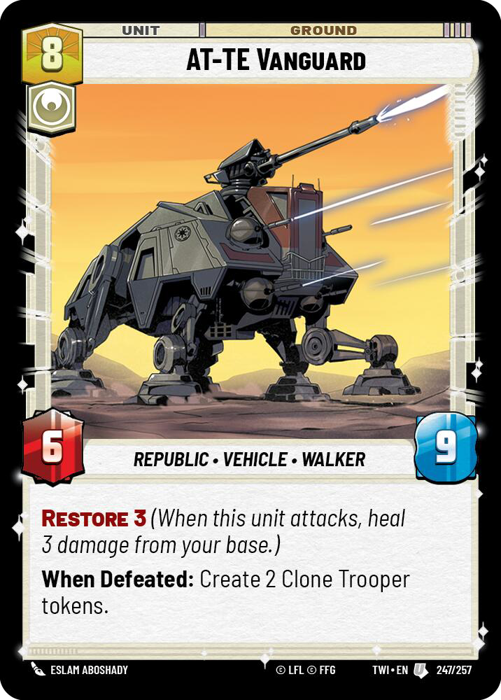 AT-TE Vanguard, Twilight of the Republic Card Art