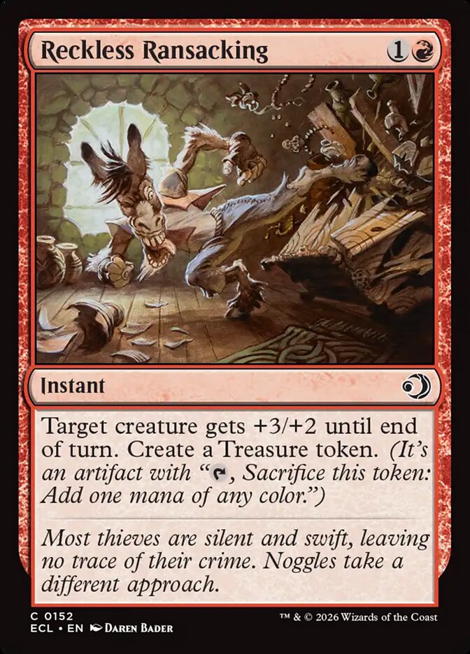 Reckless Ransacking, Lorwyn Eclipsed Card Art