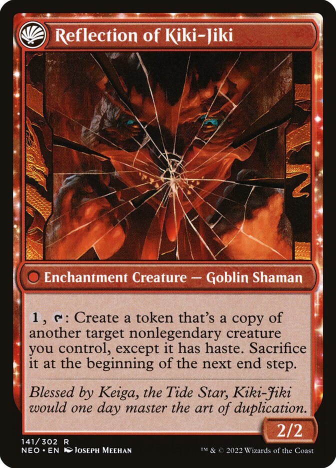 Fable of the Mirror-Breaker // Reflection of Kiki-Jiki, Kamigawa: neon dynasty Card Art