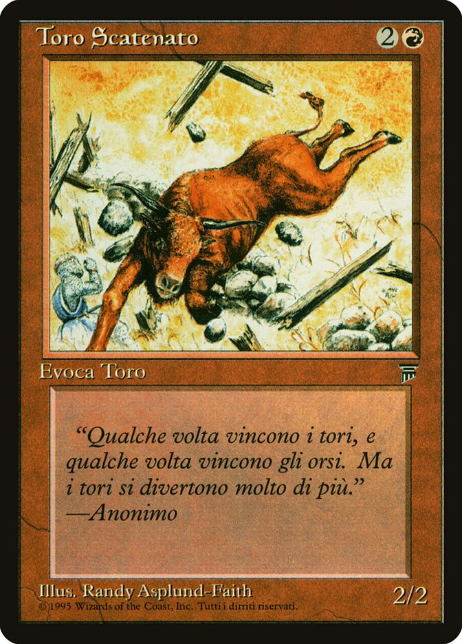 Raging Bull, Legends Card Art