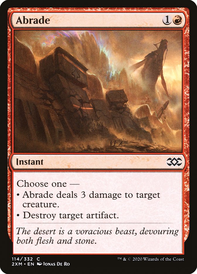 Abrade, Double masters Card Art