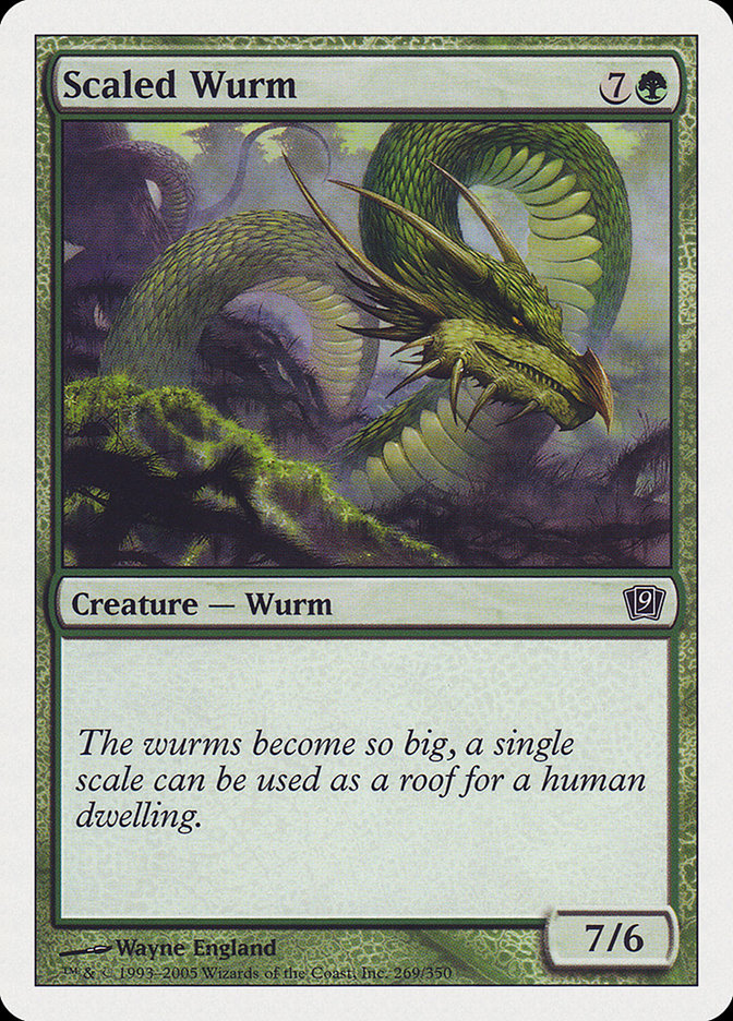 Scaled Wurm, Ninth edition Card Art