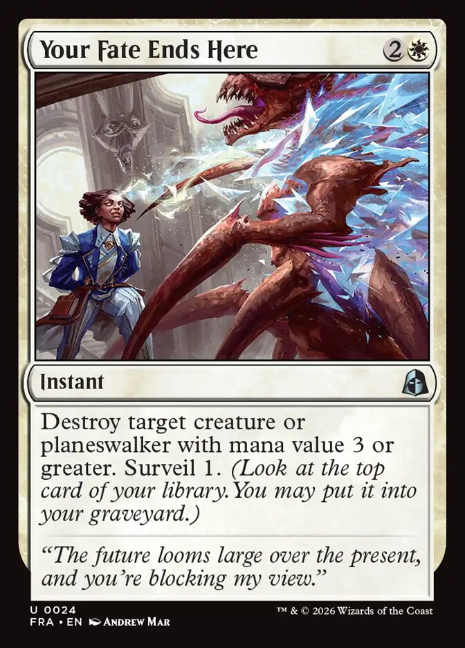 Your Fate Ends Here, Reality Fracture Card Art