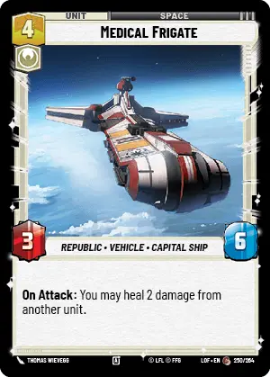 Medical Frigate, Legends of the Force Card Art
