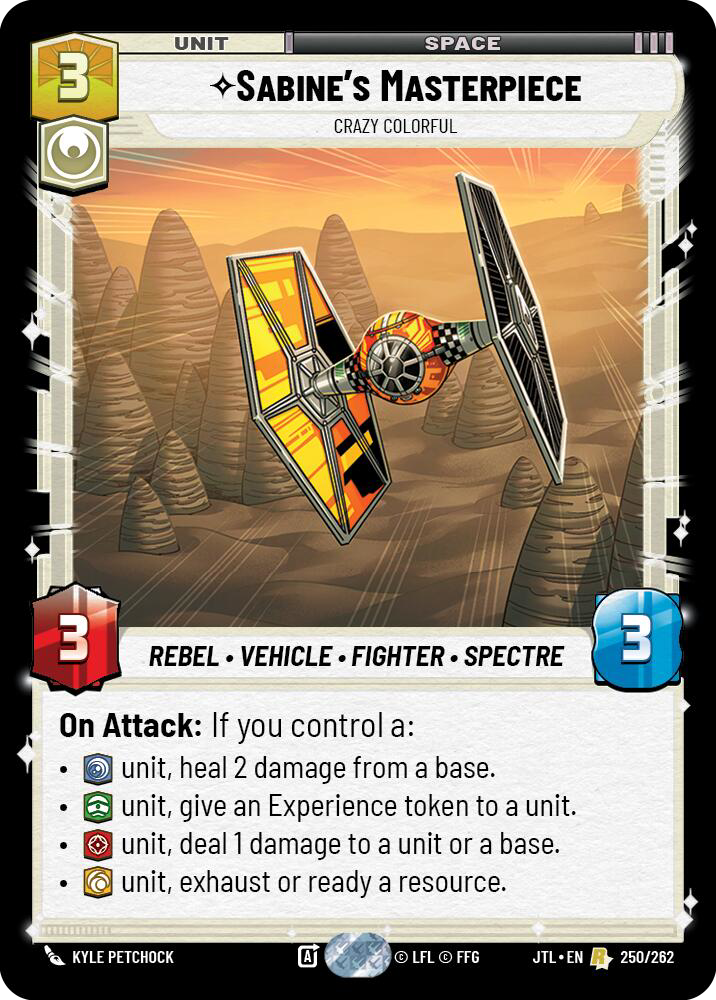 Sabine's Masterpiece, Crazy Colorful, Jump to Lightspeed Card Art