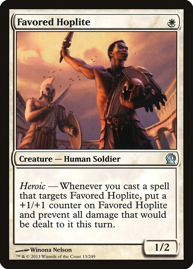 Favored Hoplite, Theros Card Art