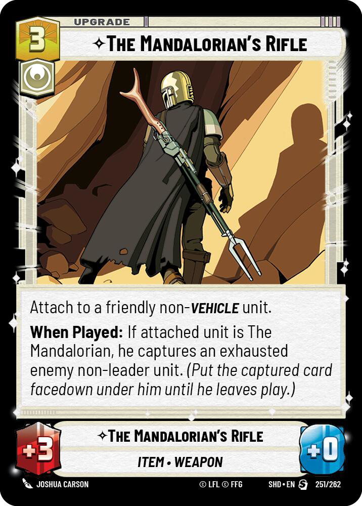 The Mandalorian's Rifle, Shadows of the Galaxy Card Art