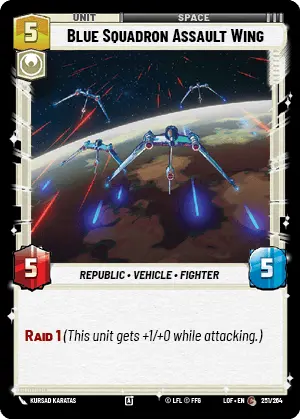 Blue Squadron Assault Wing, Legends of the Force Card Art