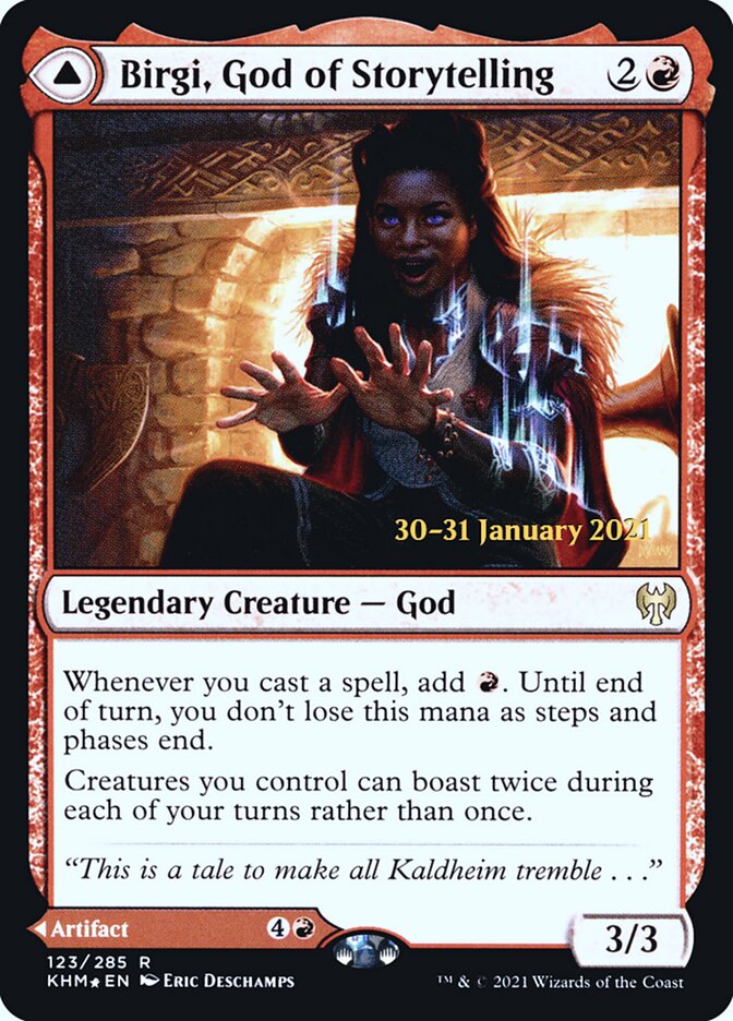 Birgi, God of Storytelling // Harnfel, Horn of Bounty - Foil