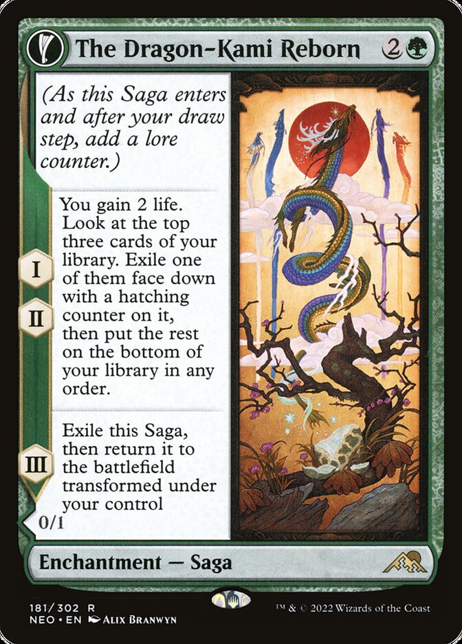 The Dragon-Kami Reborn // Dragon-Kami's Egg, Kamigawa: neon dynasty Card Art
