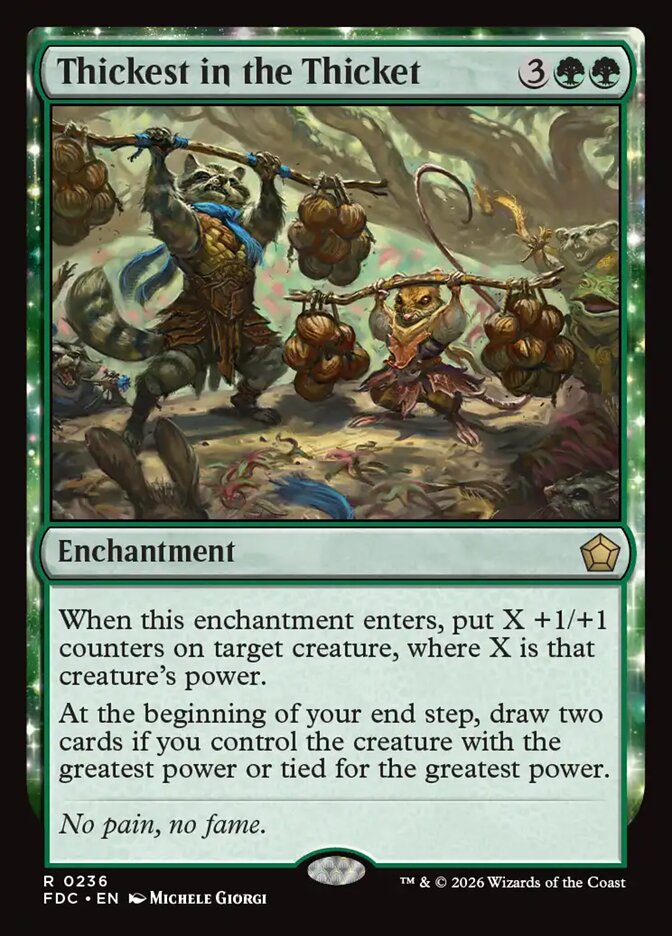 Thickest in the Thicket, Foundations Commander Card Art