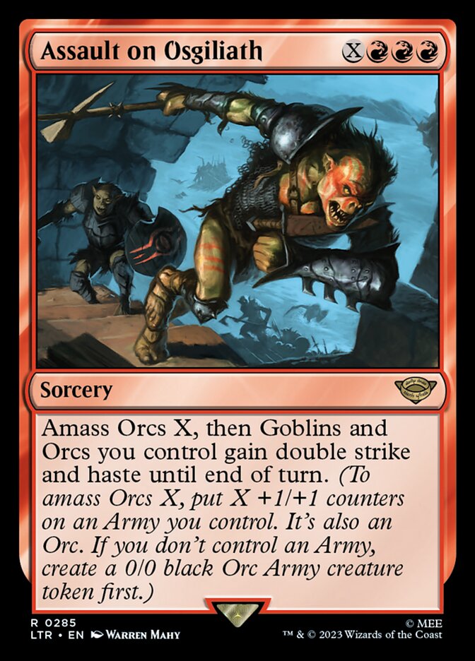 Assault on Osgiliath, The lord of the rings: tales of middle-earth Card Art