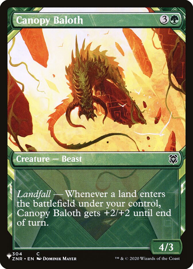 Canopy Baloth, The list Card Art