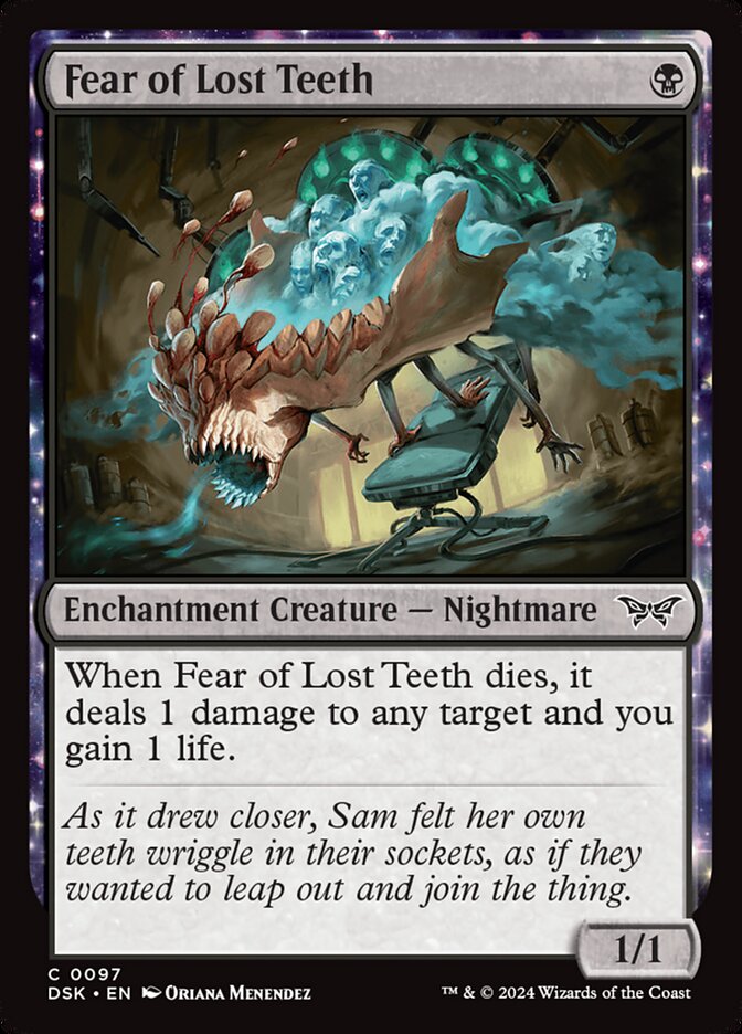 Fear of Lost Teeth, Duskmourn: House Of Horror Card Art