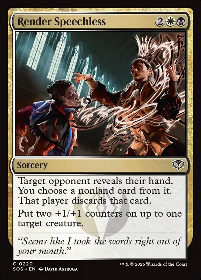 Render Speechless, Secrets Of Strixhaven Card Art