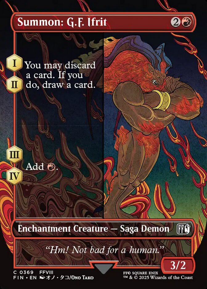 Summon: G.F. Ifrit, Final fantasy Card Art