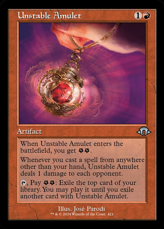 Unstable Amulet, Modern Horizons 3 Card Art