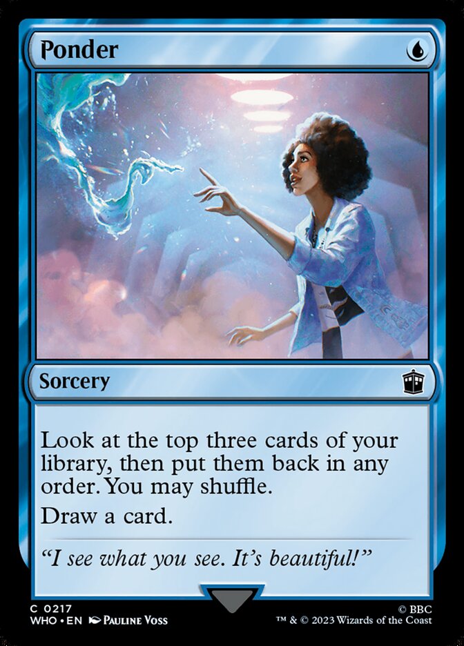 Ponder, Doctor who Card Art