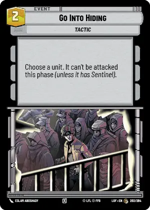 Go Into Hiding, Legends of the Force Card Art