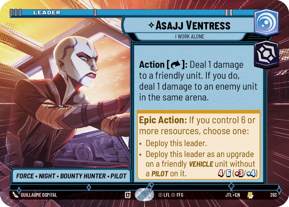 Asajj Ventress, I Work Alone, Jump to Lightspeed Card Art