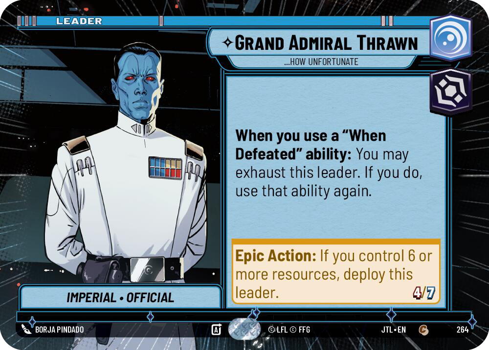 Grand Admiral Thrawn, ...How Unfortunate, Jump to Lightspeed Card Art