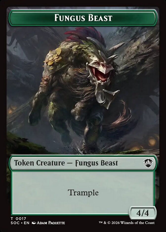 Fungus Beast, Secrets Of Strixhaven Commander Tokens Card Art