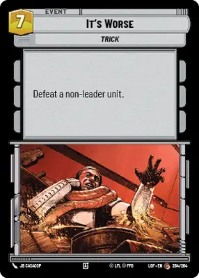 It's Worse, Legends of the Force Card Art
