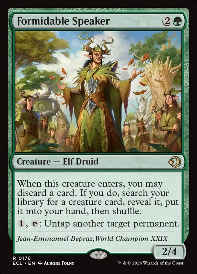 Formidable Speaker, Lorwyn Eclipsed Card Art