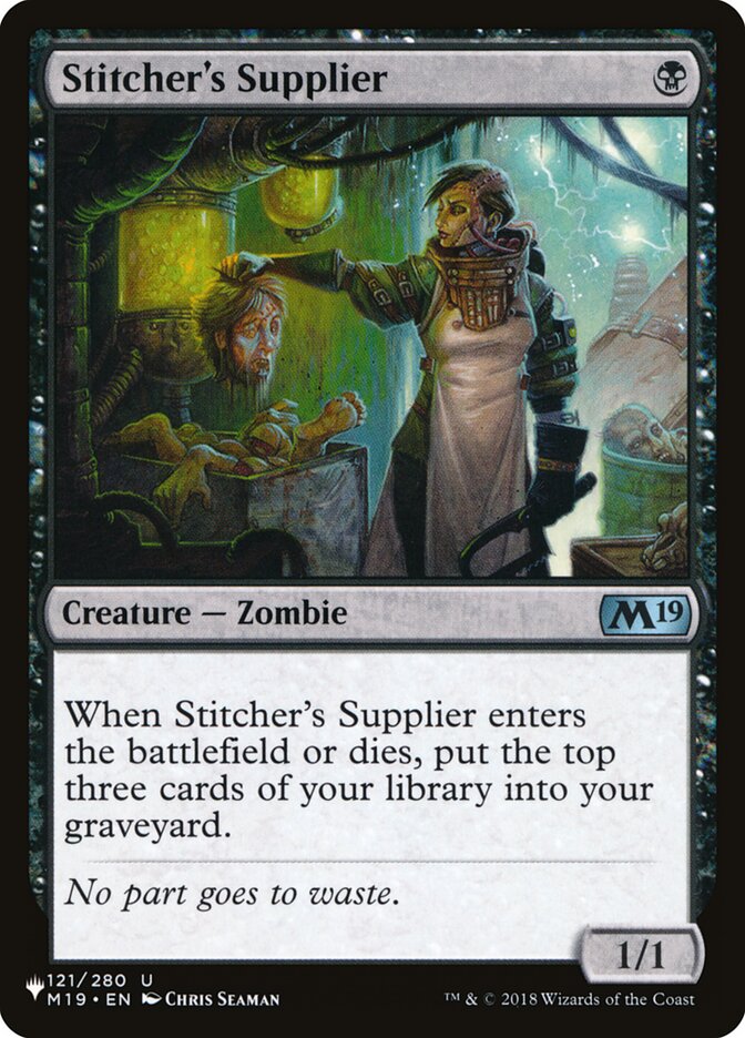 Stitcher's Supplier, The List Card Art