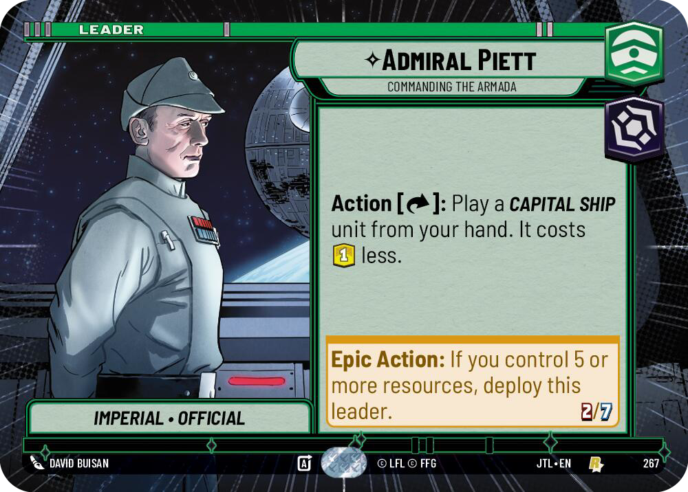 Admiral Piett, Commanding the Armada, Jump to Lightspeed Card Art